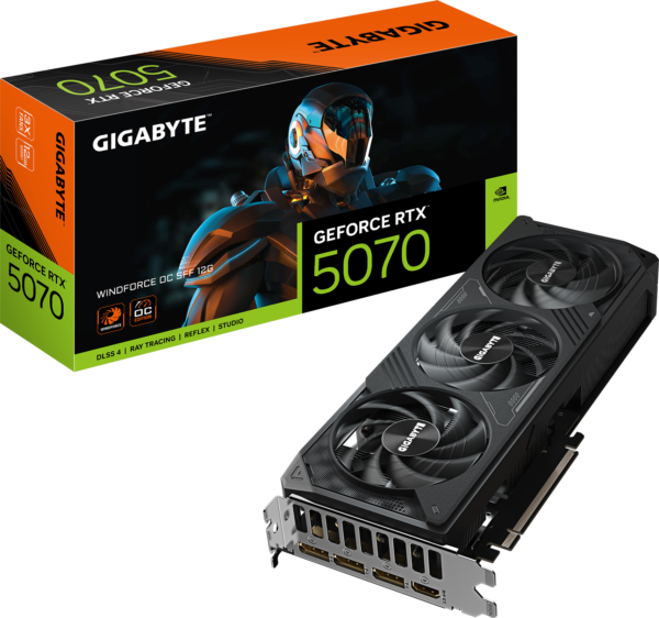 Kartelë Grafike GIGABYTE RTX 5070 WINDFORCE OC SFF, 12G, GDDR7