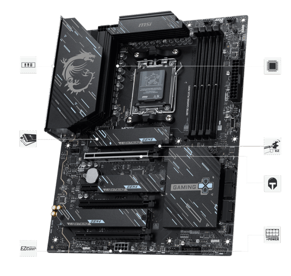 x870e-gaming-plus-wifi-hero-exclusive-new.png Pllakë amë, MSI X870E GAMING PLUS WIFI - AMD AM5, DDR5