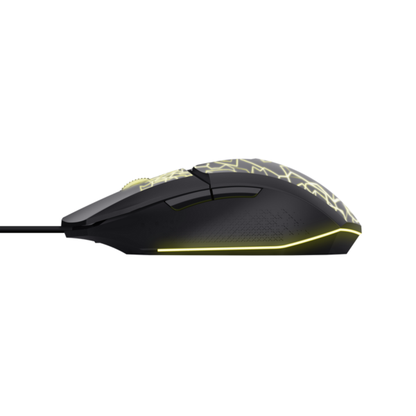 Maus Gaming Trust GXT 113 Felox i Ndriçuar, me Kabllo USB-A, i Zi