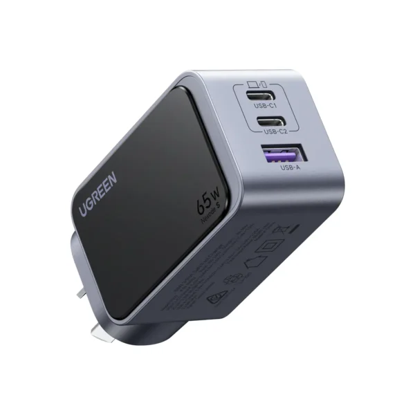 UGREEN Nexode Karikues i Shpejtë GaN 65W (2 USB-C + 1 USB-A)
