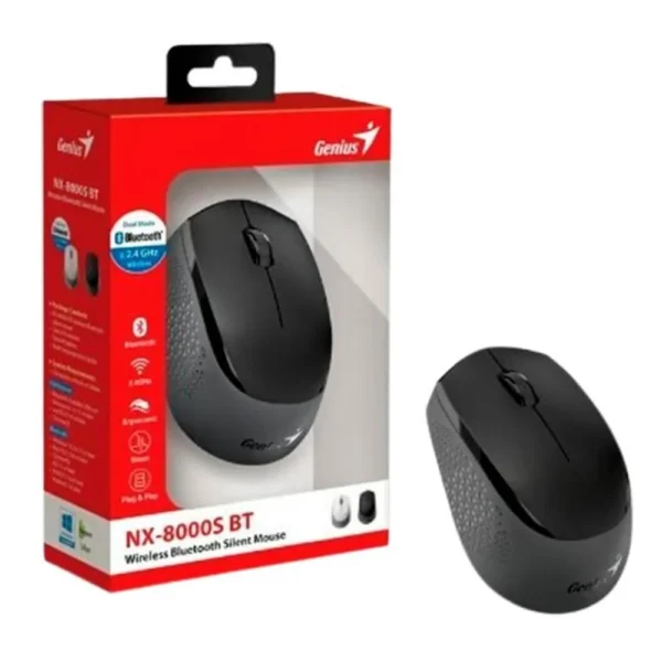 Maus Genius NX-8000S Wireless + Bluetooth, i Zi/Kuq