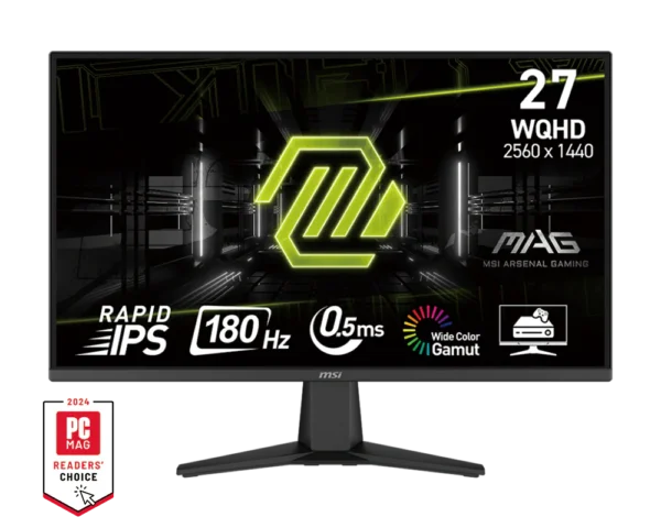 product_1720417529b84be57999d240b252be40621ace7bb8.webp Monitor MSI 180Hz, 27", MAG 275QF, QHD, Rapid IPS, Gaming