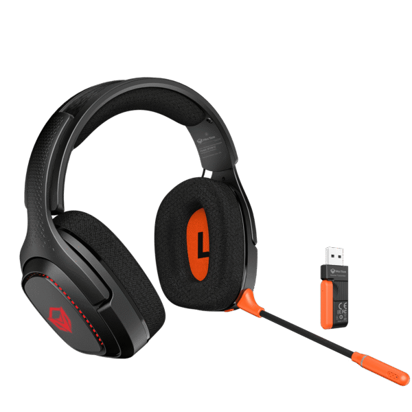 Kufje Gaming Meetion BTH012 me kabllo, 2.4G dhe Bluetooth, të zeza