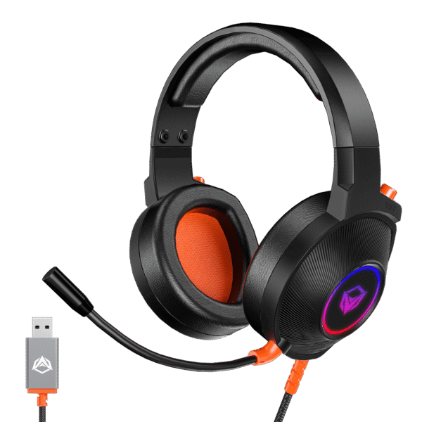 Kufje Gaming Meetion HP012 me kabllo USB, të zeza