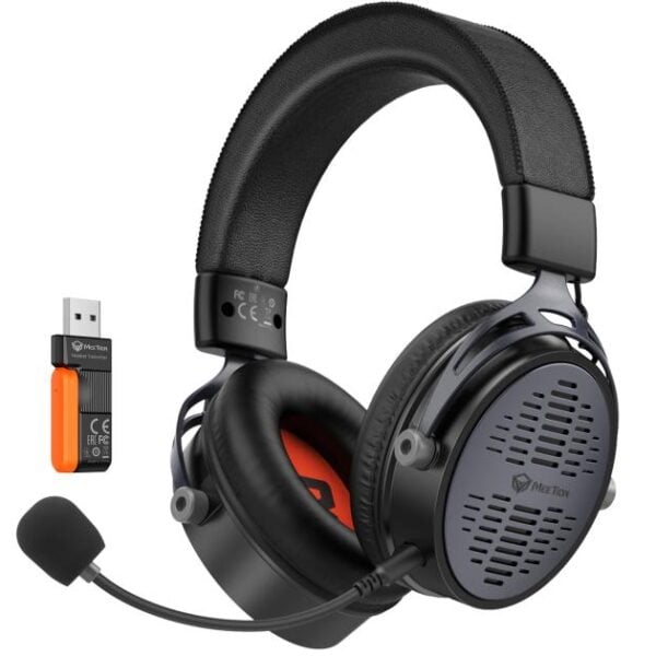Kufje Gaming Meetion BTH013 me kabllo, 2.4G dhe Bluetooth, të zeza