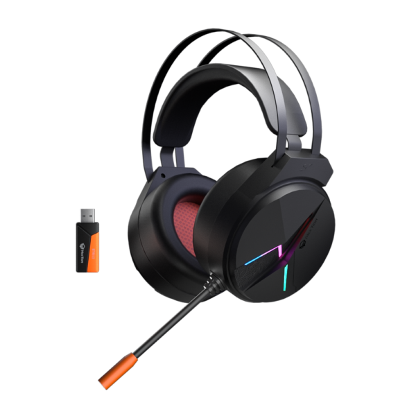 Kufje Gaming Meetion BTH015 me kabllo, 2.4G dhe Bluetooth, të zeza