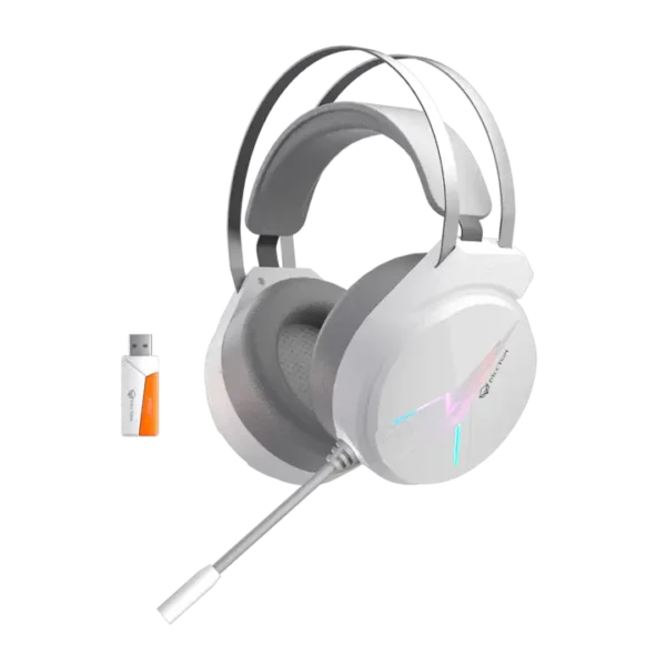 Kufje Gaming Meetion BTH015 me kabllo, 2.4G dhe Bluetooth, të bardha